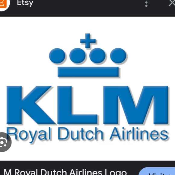 KLM Airline Jantaminiau Travel Bag Kit Tan Red Blue Striped Designer Clutch - Picture 3 of 6